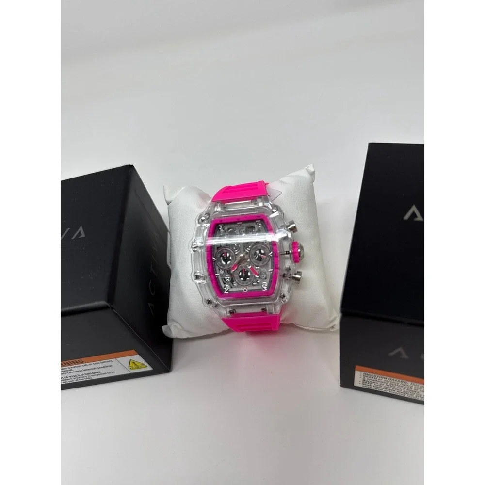 Invicta Pink Transparent Case Chronograph Watch